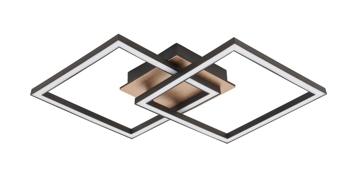 LAMPA SUFITOWA LED TURM - czarny/cappuccino, Modern, tworzywo sztuczne/metal (53/33/6,4cm) - Modern Living