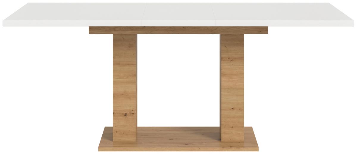 Ausziehtisch Marlon ca. 150x190 cm Eiche/Weiß - Weiß/Eiche Artisan, KONVENTIONELL, Holzwerkstoff (150-190/90/76cm)