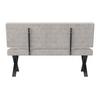 SITTBÄNK NOVA - ljusgrå/svart, Modern, metall/trä (140/97/64cm) - Bessagi Home