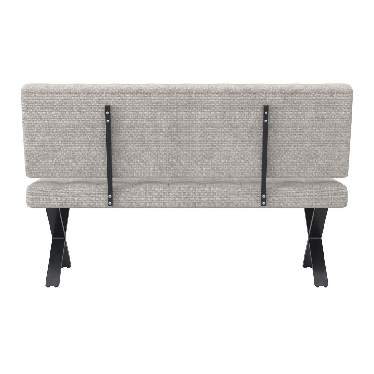 Ülőpad Nova - világosszürke, Modern, textil/fa (140/97/64cm) - Bessagi Home
