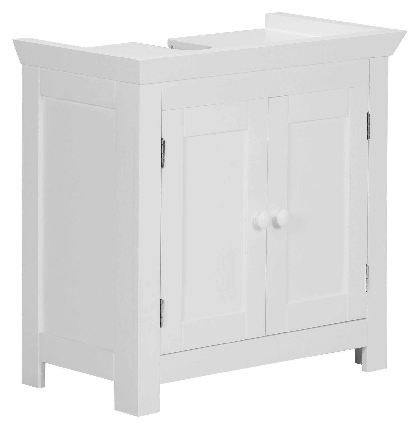 Omarica Za Pod Umivalnik Wl1.350 - bela, Basics, leseni material (57/55,5/30cm) - MID.YOU