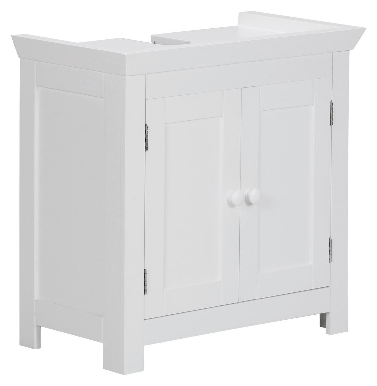 Omarica Za Pod Umivalnik Wl1.350 - bela, Basics, leseni material (57/55,5/30cm) - MID.YOU