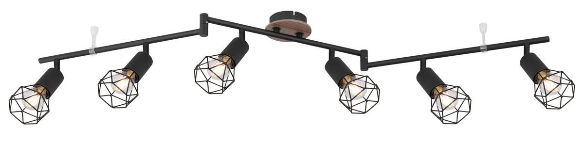 Reflektor 54802s-6h - smeđa/crna, Basics, drvo/metal (116/10/24,5cm) - Globo
