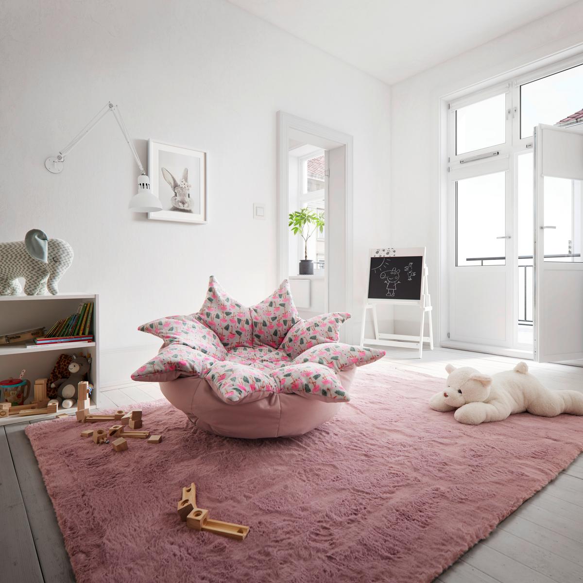 Dječja Fotelja Flamingo - pink/bijela, tekstil (85/60cm) - Mömax