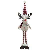 Wichtel Elon Rot/weiss/beigebraun - Weiss/Rot, Konventionell, Kunststoff/Textil (23/85/19cm) - Mömax