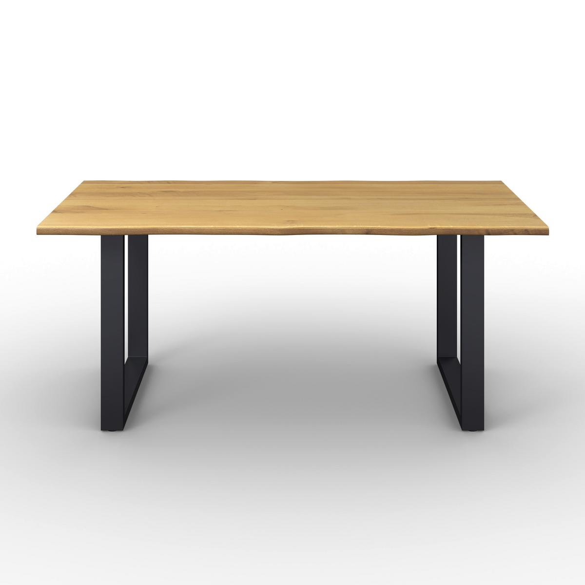 MASĂ JACKIE - culoare lemn stejar/negru, Modern, lemn/metal (180/90/76cm) - Bessagi Home