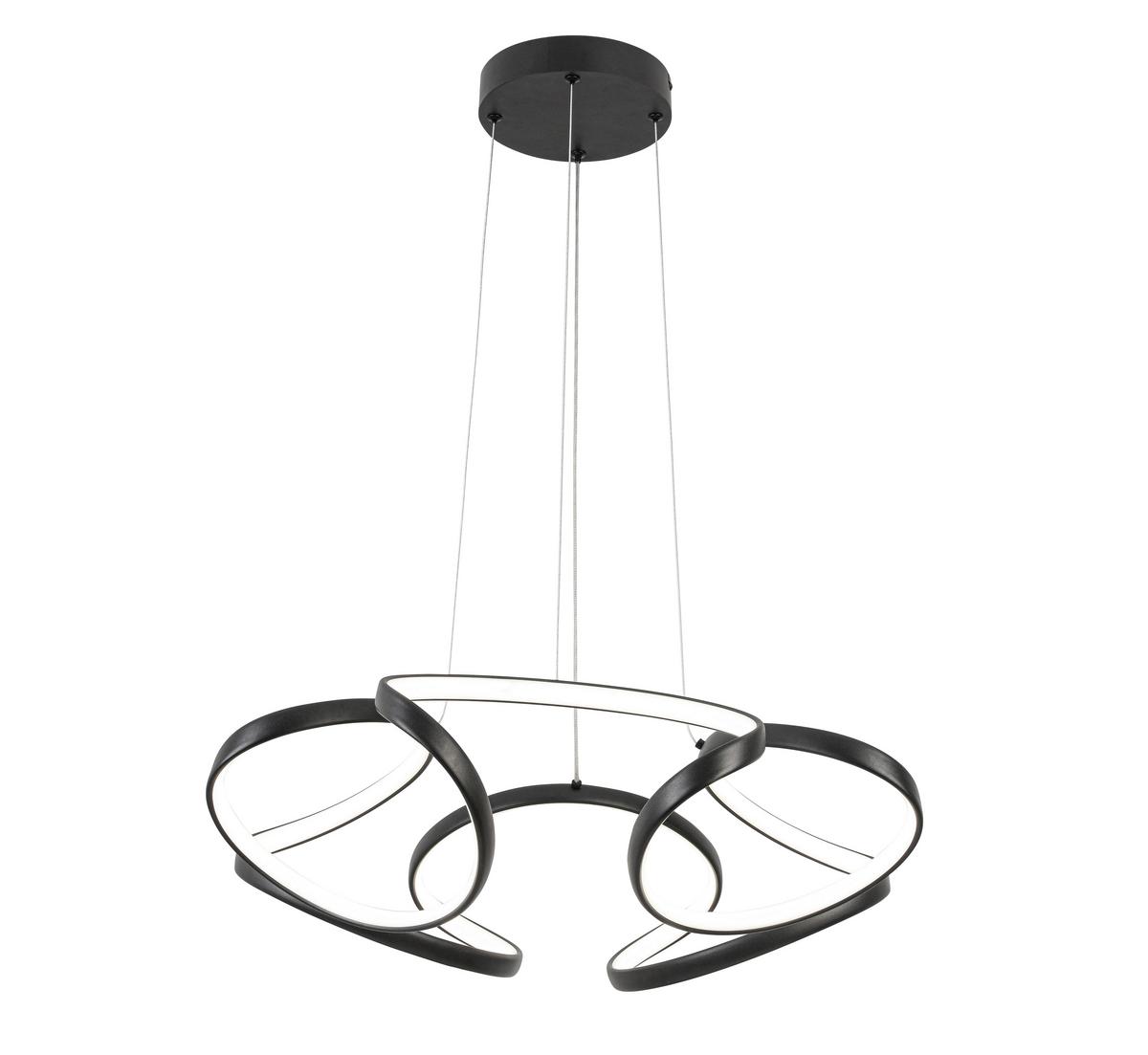 LAMPA WISZĄCA LED ELIO *SBN*SH* - czarny, Design, tworzywo sztuczne/metal (60/120cm) - Novel