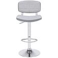 Taburet De Bar Cosimo - culoare crom/gri, Modern, metal/textil (45,50/88-109/47cm) - Modern Living Taburet De Bar Cosimo - culoare crom/gri, Modern, metal/textil (45,50/88-109/47cm) - Modern Living