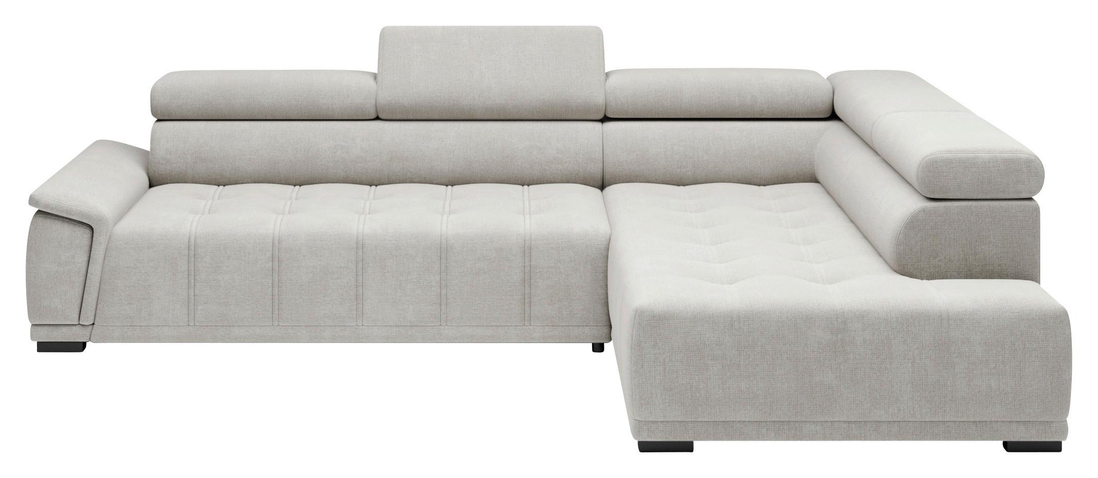 Kutna Garnitura Gremio - sivo-bijela/crna, Moderno, tekstil/plastika (283/206cm) - Modern Living