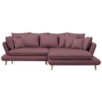 Kutna Garnitura Monte - šljiva/prirodne boje, Romantično / ladanjski, tekstil/drvo (283/181cm) - Premium Living