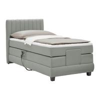 PAT BOXSPRING DIXON - gri, Konventionell, lemn/textil (90/200cm) - Premium Living