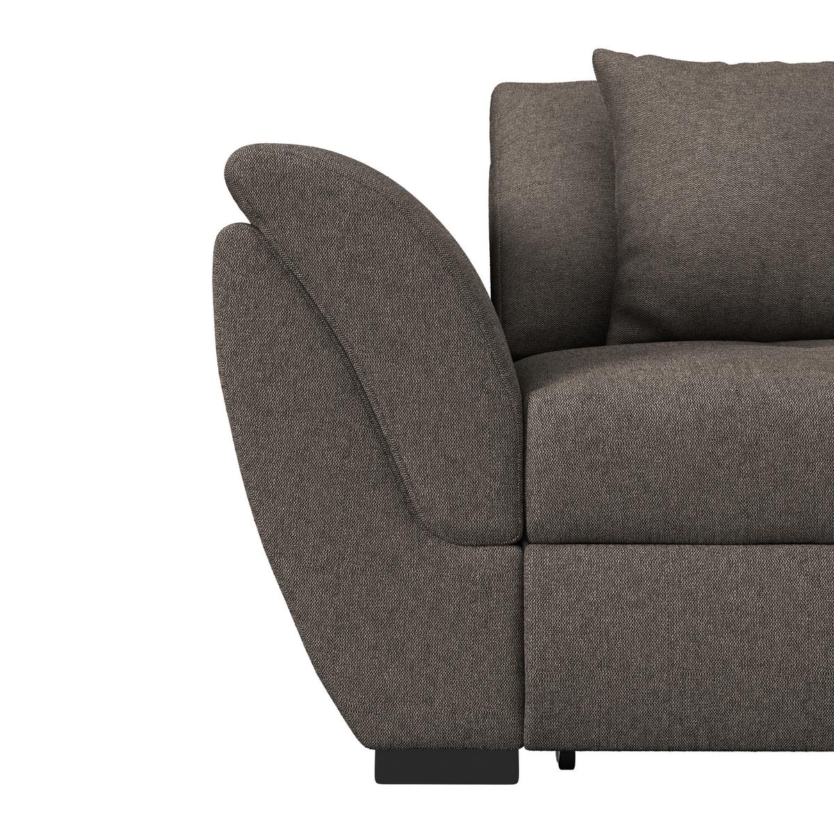 Sedežna Garnitura Berisso, Z Ležiščem In Predalom - rjava, Design, umetna masa/tekstil (278/187cm) - Mömax
