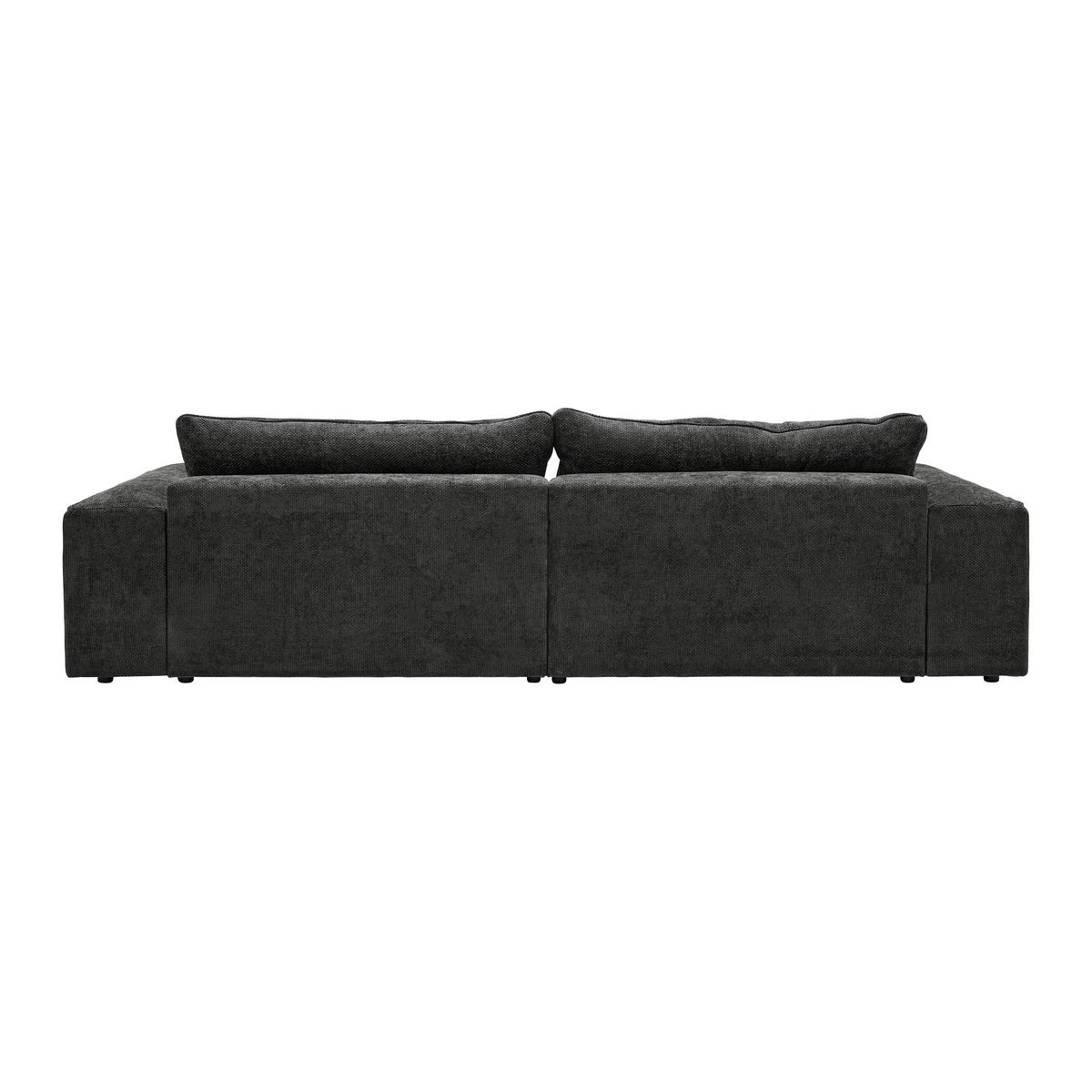 Wohnlandschaft Linz Schwarz - Schwarz, MODERN, Holzwerkstoff/Kunststoff (296/80/181cm) - Mömax