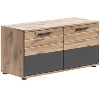 GARDEROBENBANK MASON - Eichefarben/Schwarz, MODERN, Holzwerkstoff/Kunststoff (90/45/37cm) - MID.YOU