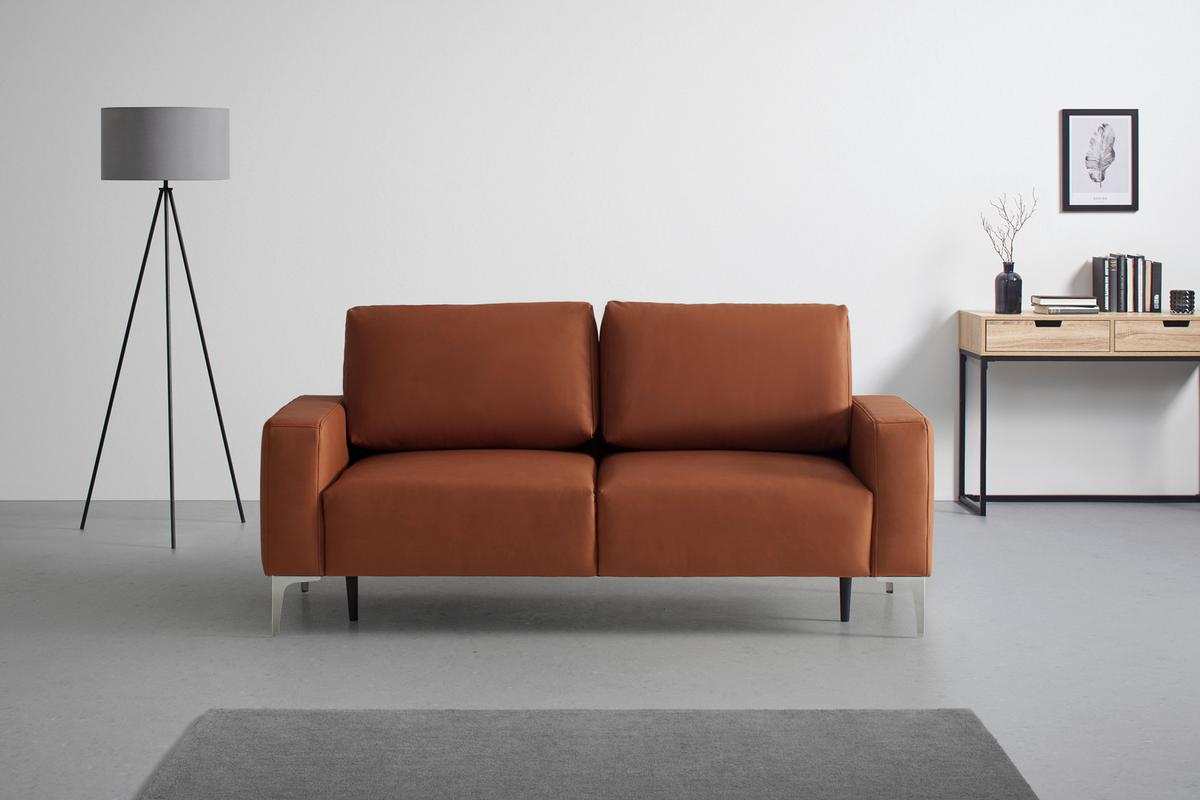 Trosjed Custom - boje hrđe/boje kroma, Moderno, tekstil/metal (182/85/92cm) - Mömax