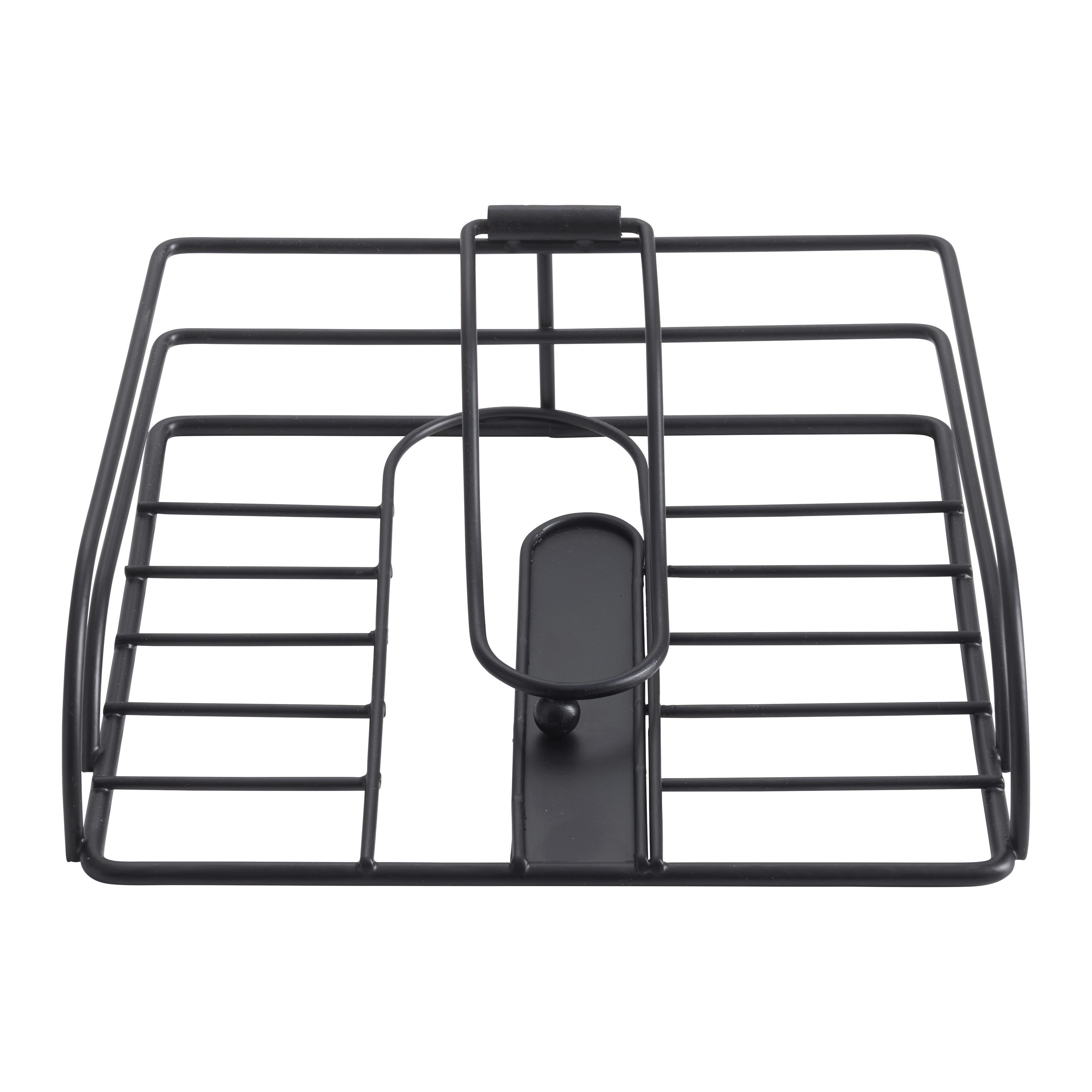 Suport pentru șervețele Blacky - negru, Modern, metal (18.5/18.5/6cm) - Mömax