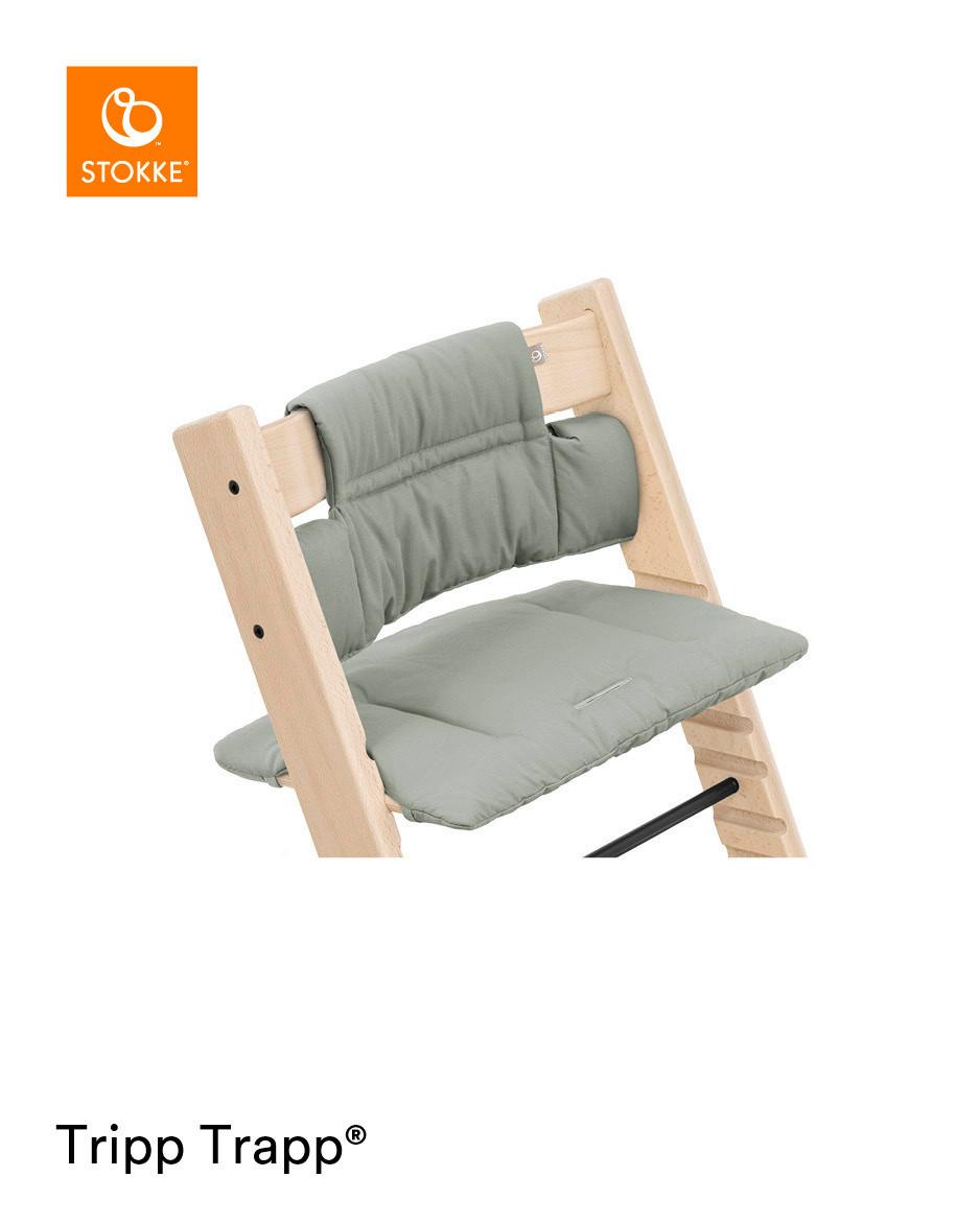 WKŁADKA DO WYSOKIEGO KRZESŁA 100382 TRIPP TRAPP - zielony, Basics, tkanina (28/21/7cm) - Stokke