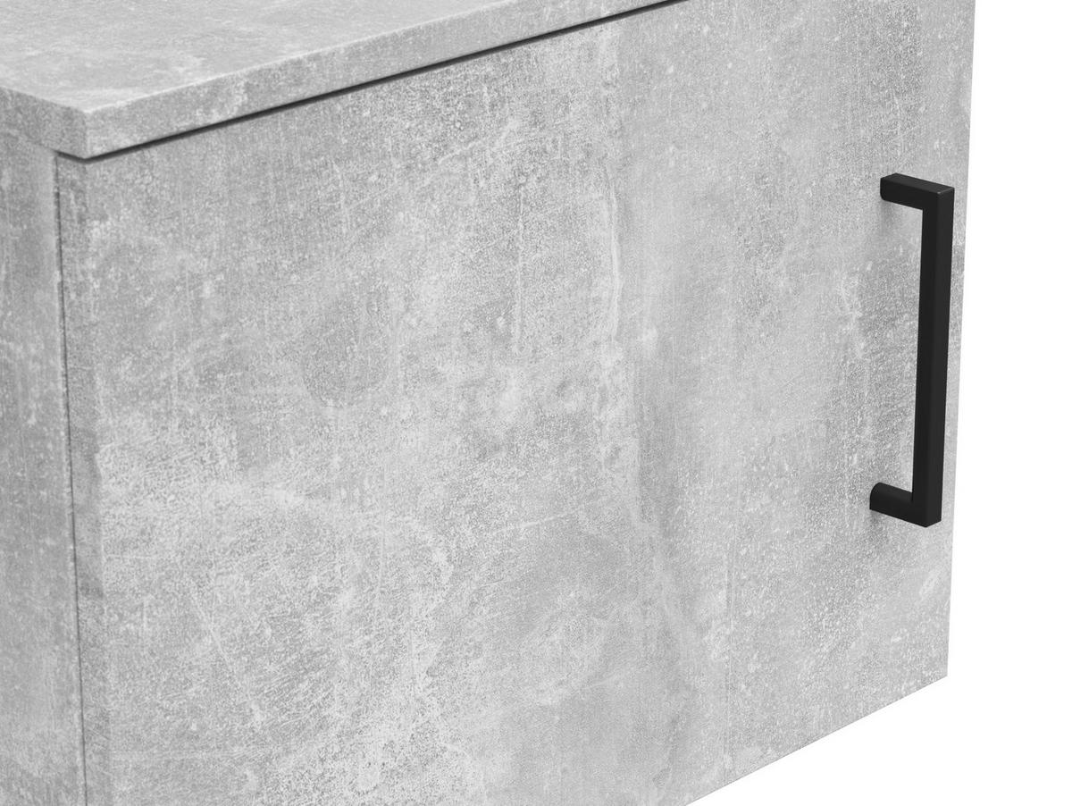 Aufsatzschrank Multistauraum Betonoptik - Schwarz/Grau, MODERN, Holzwerkstoff/Kunststoff (45/35/40cm) - Mömax