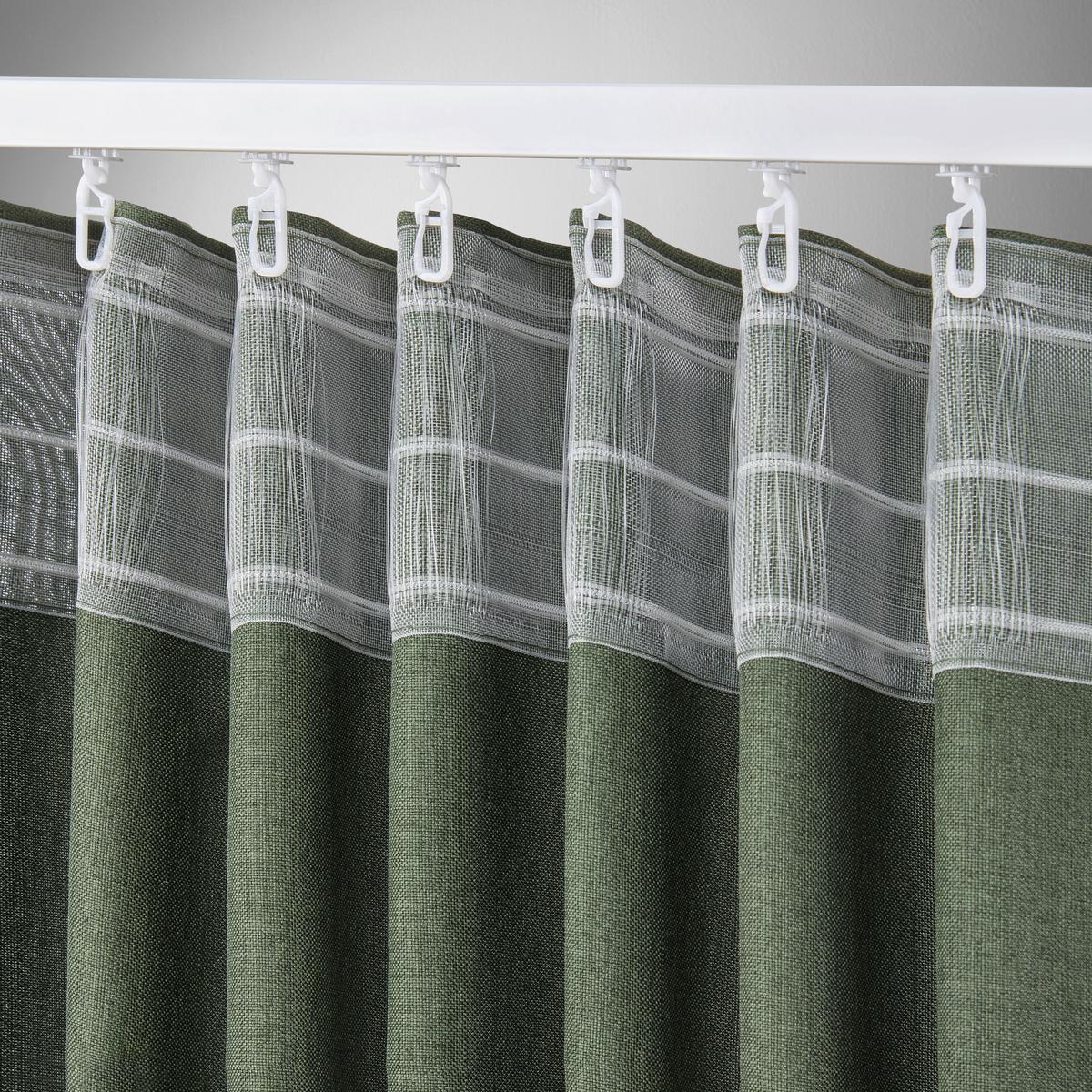 Rideau Ulrich In Dunkelgrün Ca. 135x175cm - Dunkelgrün, Textil (135/175cm) - Modern Living