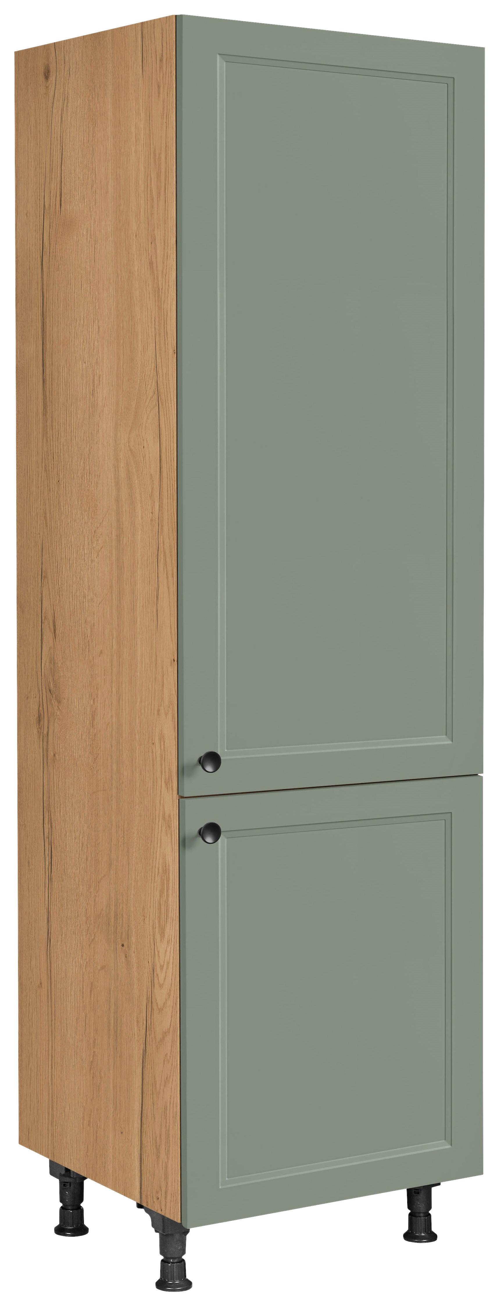Geräteumbauschrank Cascada Grün - Eichefarben/Schwarz, MODERN, Holzwerkstoff/Metall (60/216,6/58cm) - Nobilia