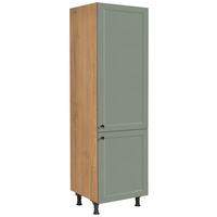 Geräteumbauschrank Cascada Grün - Eichefarben/Schwarz, MODERN, Holzwerkstoff/Metall (60/216,6/58cm) - Nobilia