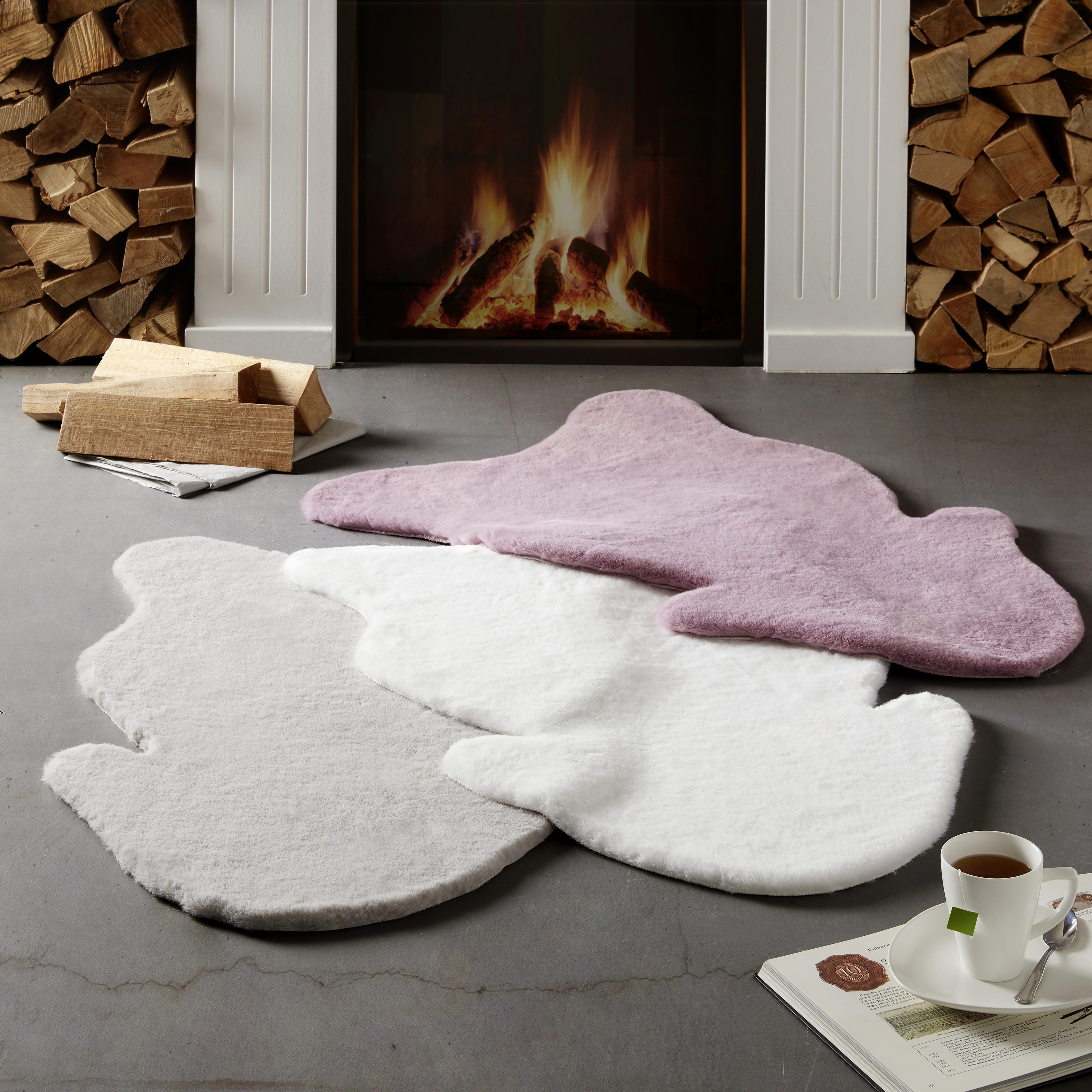 Blană sintetică Marlene - roz, textil/blană (90/60cm) - Modern Living