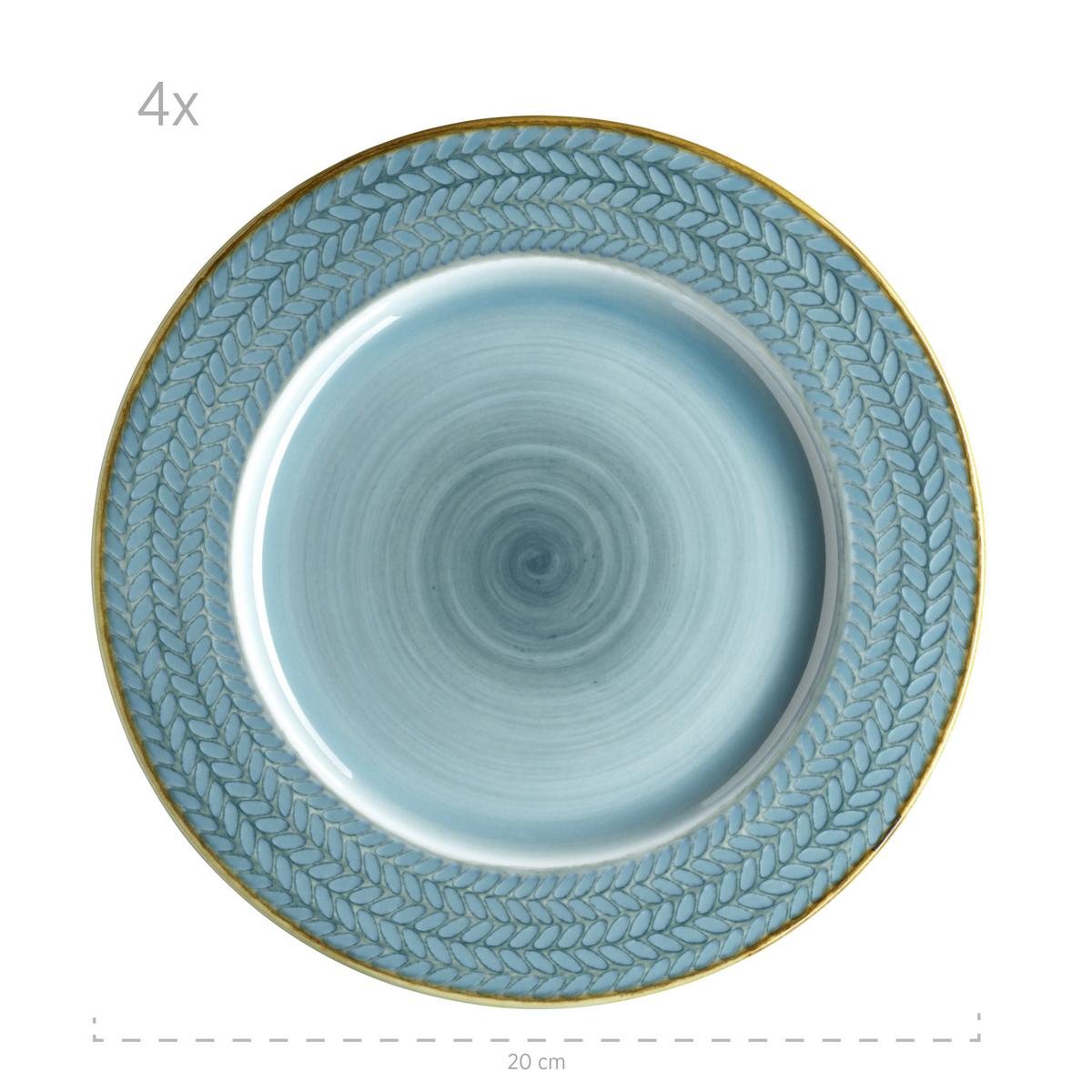 KAFFEESERVICE 931942, BLAU POSTSICHER - Blau, Basics, Keramik (24,5/24,5/22,5cm) - Mäser
