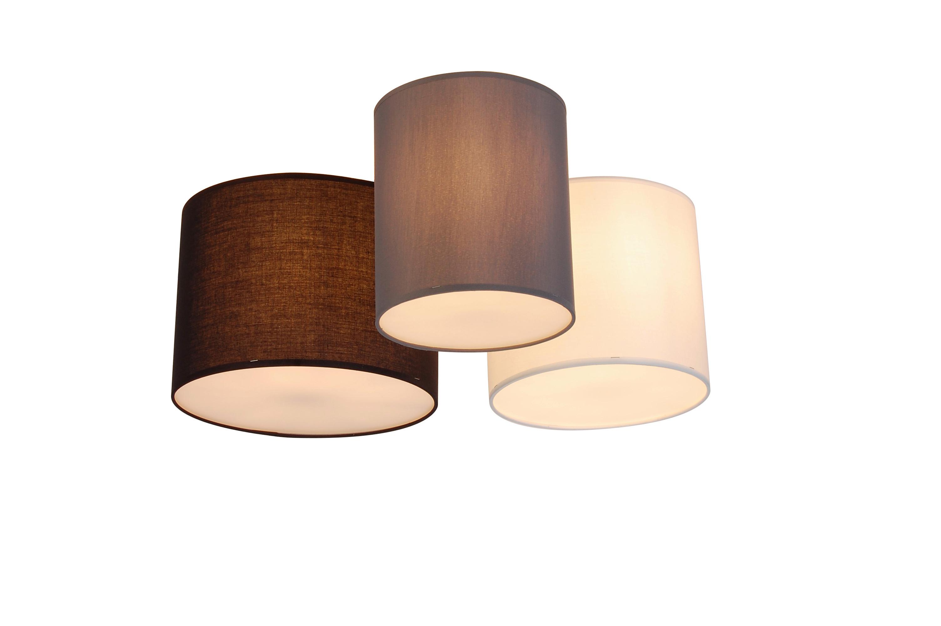 LAMPA SUFITOWA BASE - biały/szary, Trend, tworzywo sztuczne/metal (61/25,5cm) - Novel