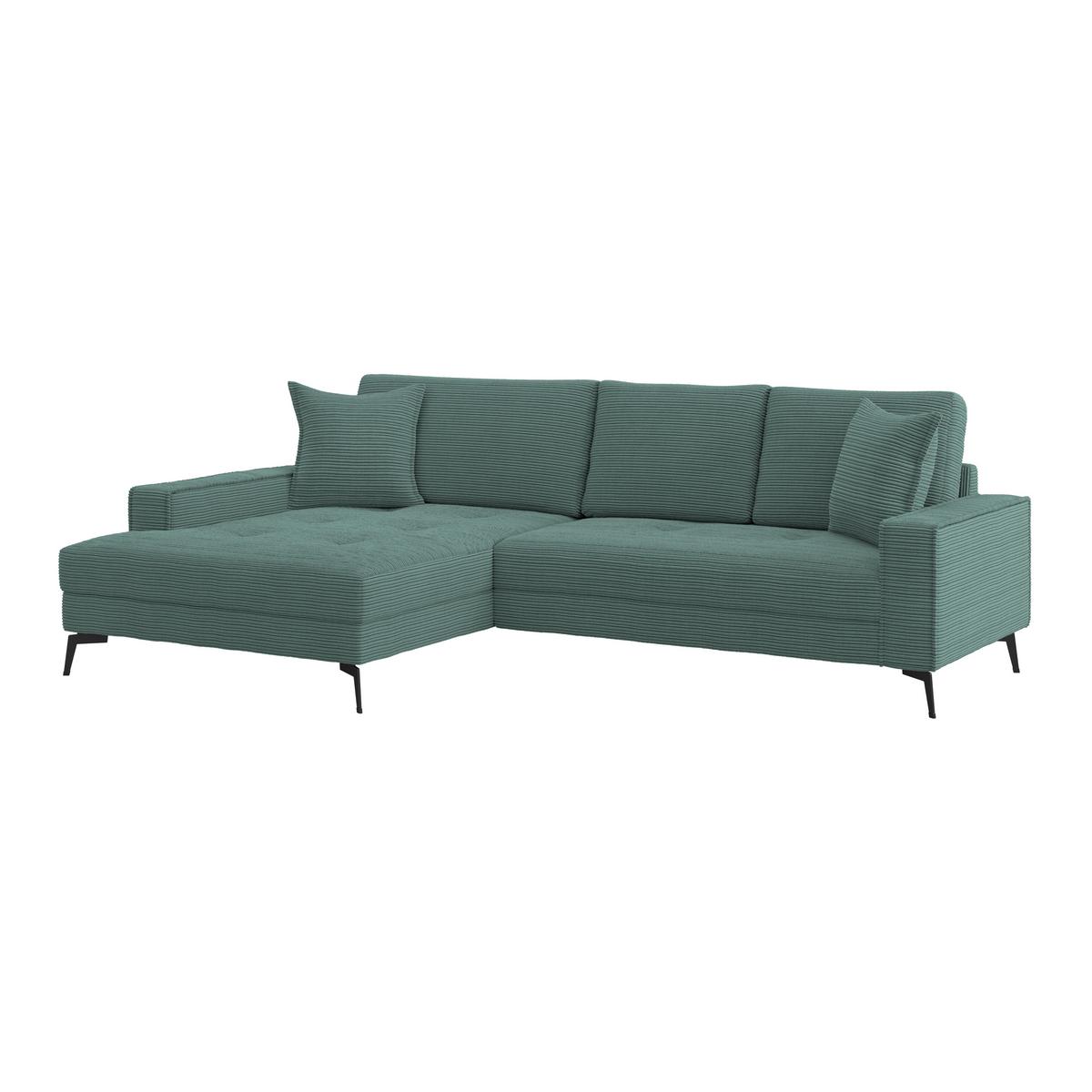 Kutna Garnitura Zero - boje petroleja/crna, Trend, tekstil (173/286cm)