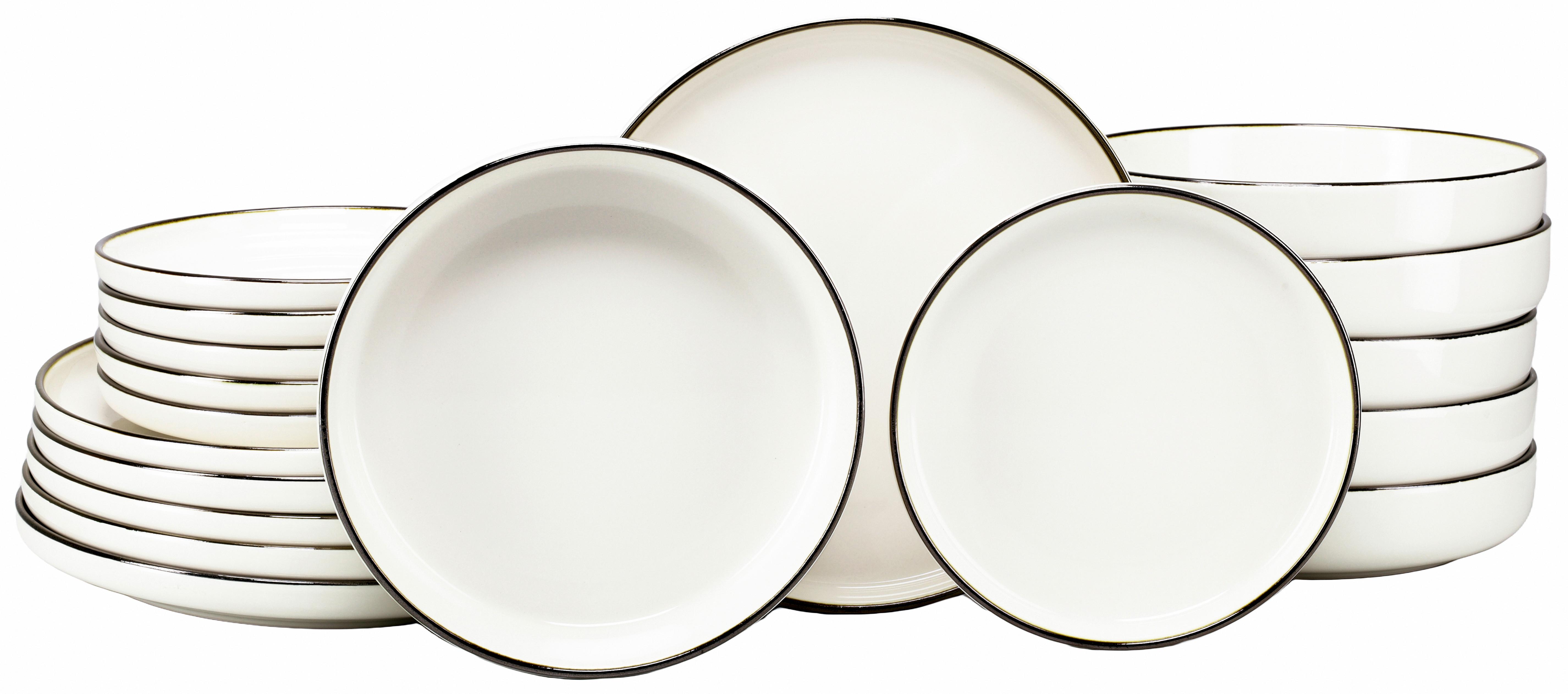 Tafelservice 24792 Nordic Festive Creme - Goldfarben/Creme, Basics, Keramik - Creatable