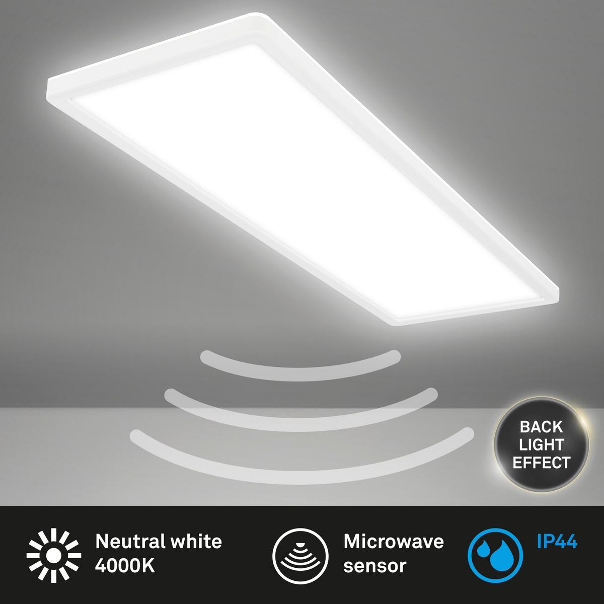 ŁAZIENKOWA LAMPA SUFITOWA LED 7527416 MOVE - biały, Basics, tworzywo sztuczne (58/20/3cm)