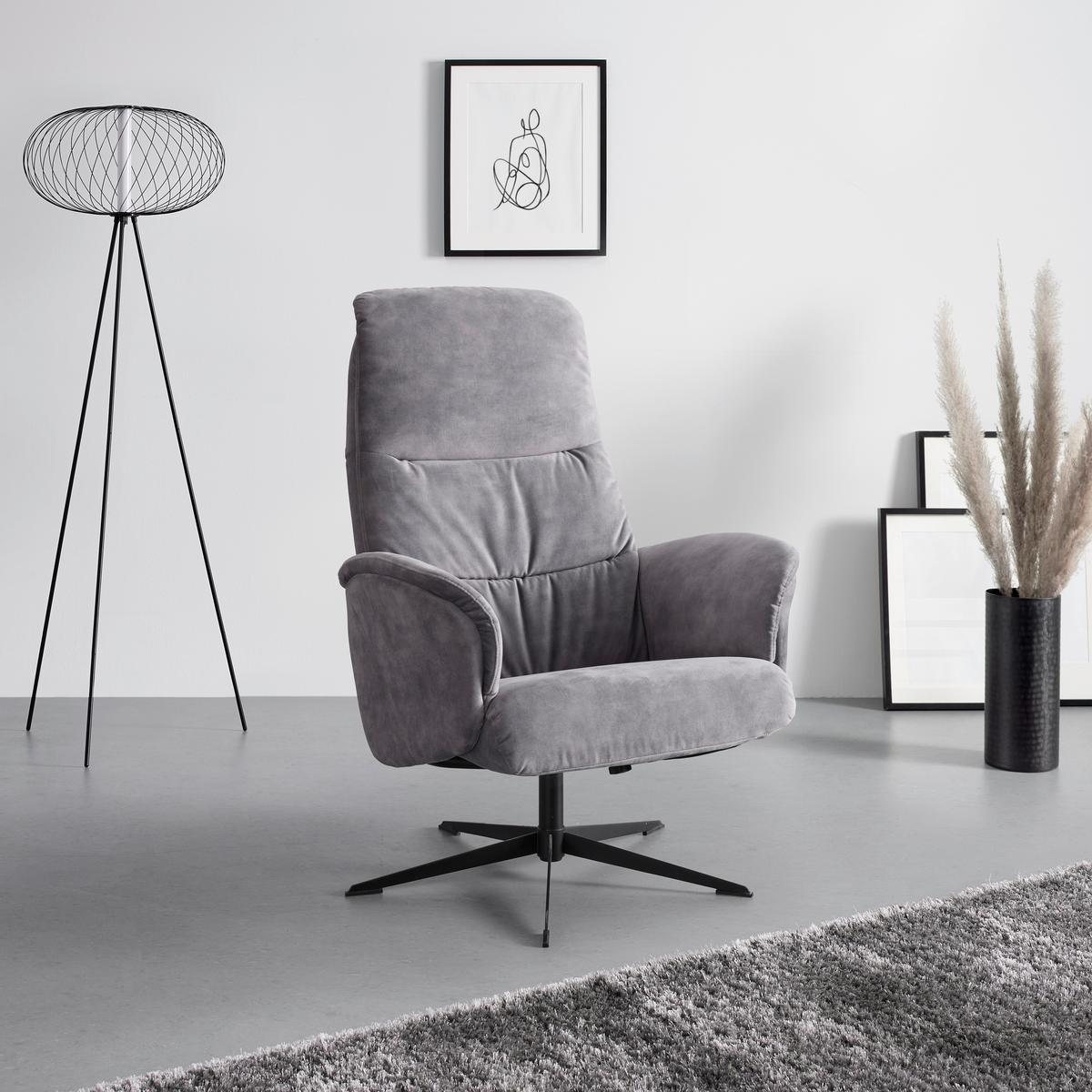 Relaxsessel York in Grau - Grau, Modern, Textil/Metall (74/106/74cm) - Mömax