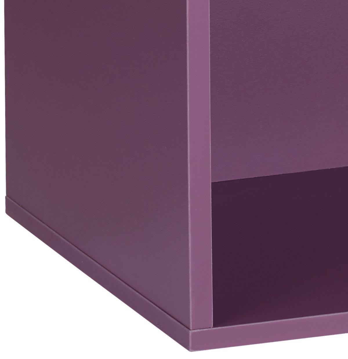 Regal Box - ljubičasta, Moderno, drvni materijal (46/46/25cm) - Modern Living