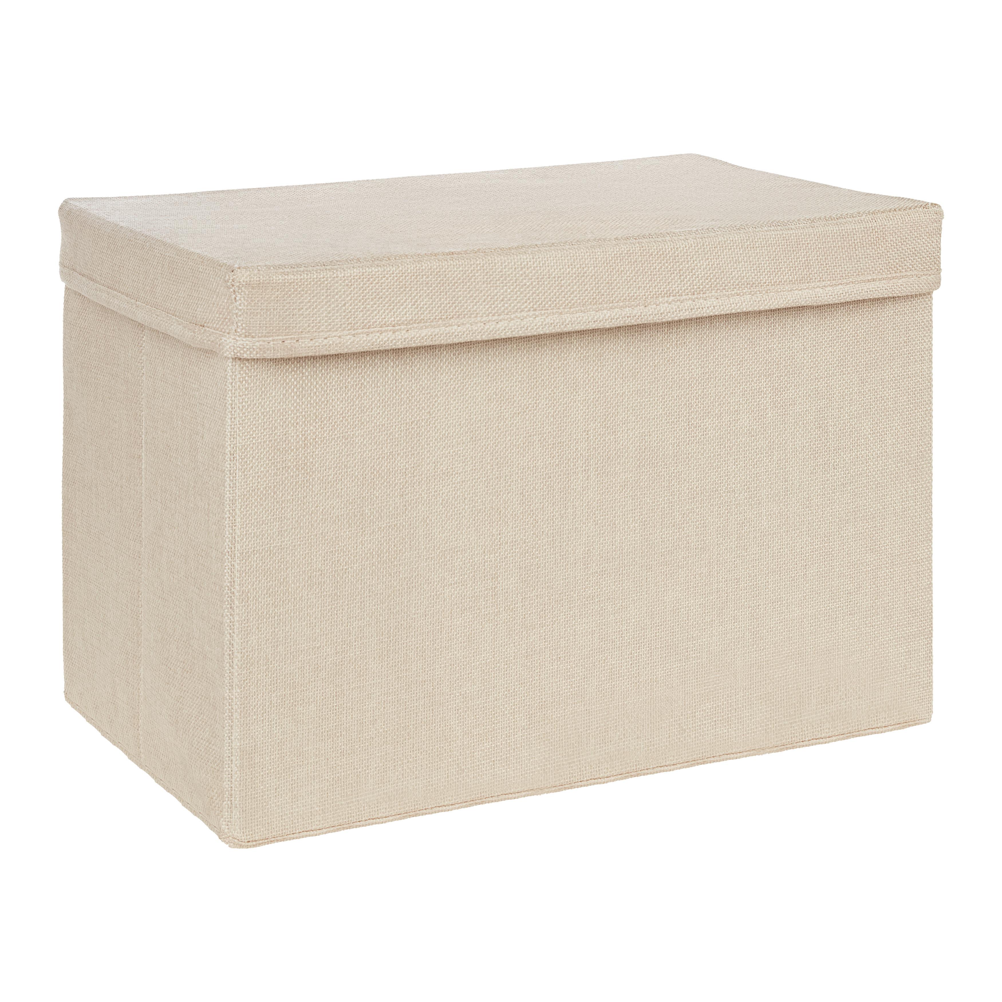 VIKBAR FÖRVARINGSKORG CINDY - CA. 23L -EXT- - beige, Modern, textil/kartong (38/26/24cm) - Mömax