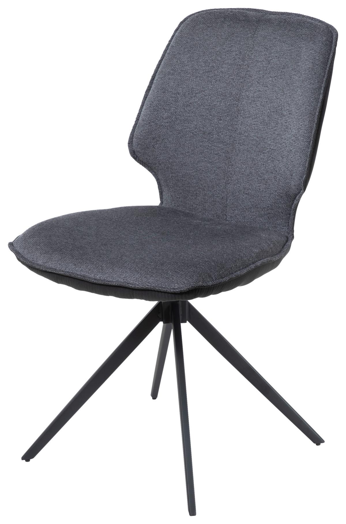 KRZESŁO ATLANTIS - ciemnoszary/czarny, Design, metal/tkanina (49/86,5/63cm) - Novel