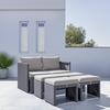 Lounge Garnitura Camelie, Temno Siva, Aluminij, Železo - temno siva, Moderno, kovina/umetna masa - Bessagi Garden