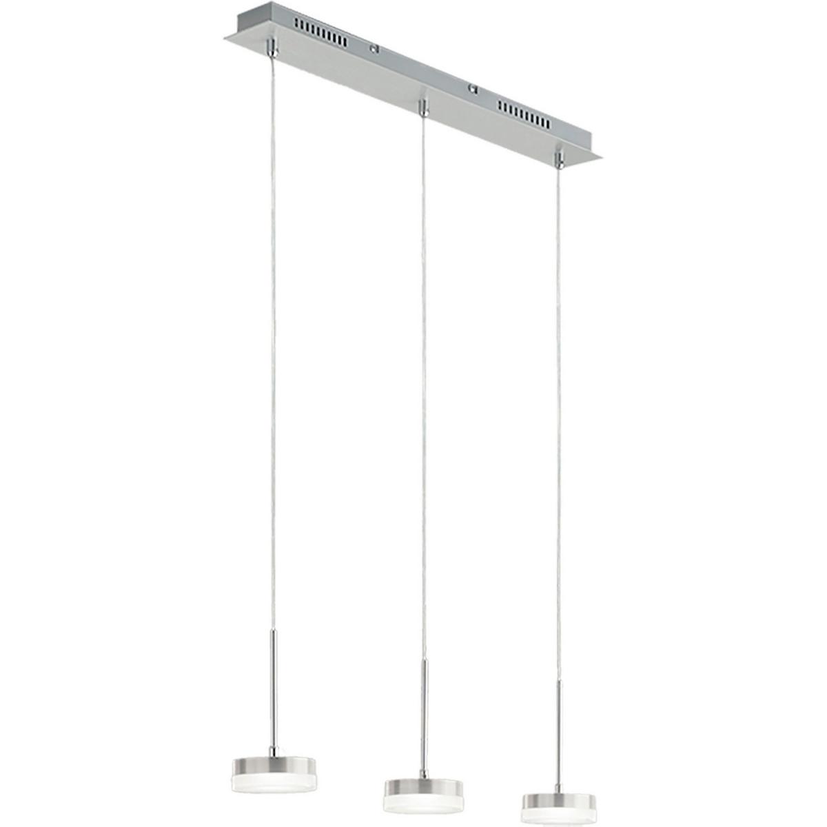 LAMPA WISZĄCA LED 3239-47-212 DUNK - kolor aluminiowy, Design, tworzywo sztuczne/metal (65/8/200cm) - Fabas Luce