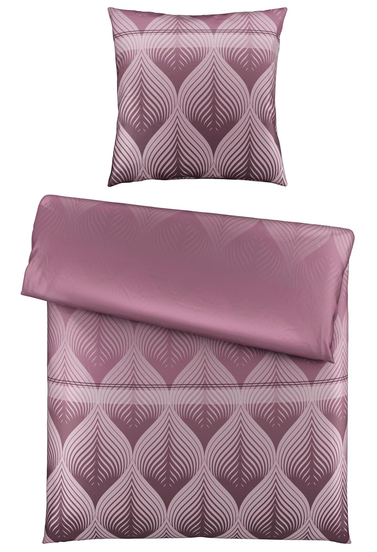Bettwäsche Domps XL Mauve ca. 155x220cm - Mauve, MODERN, Textil (155/220cm) - Modern Living