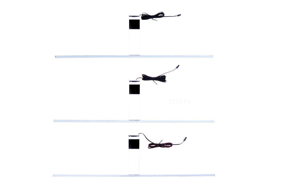 Aufbauleuchte Slimline Chrom max. 6 Watt - Chromfarben, MODERN, Kunststoff (60cm)