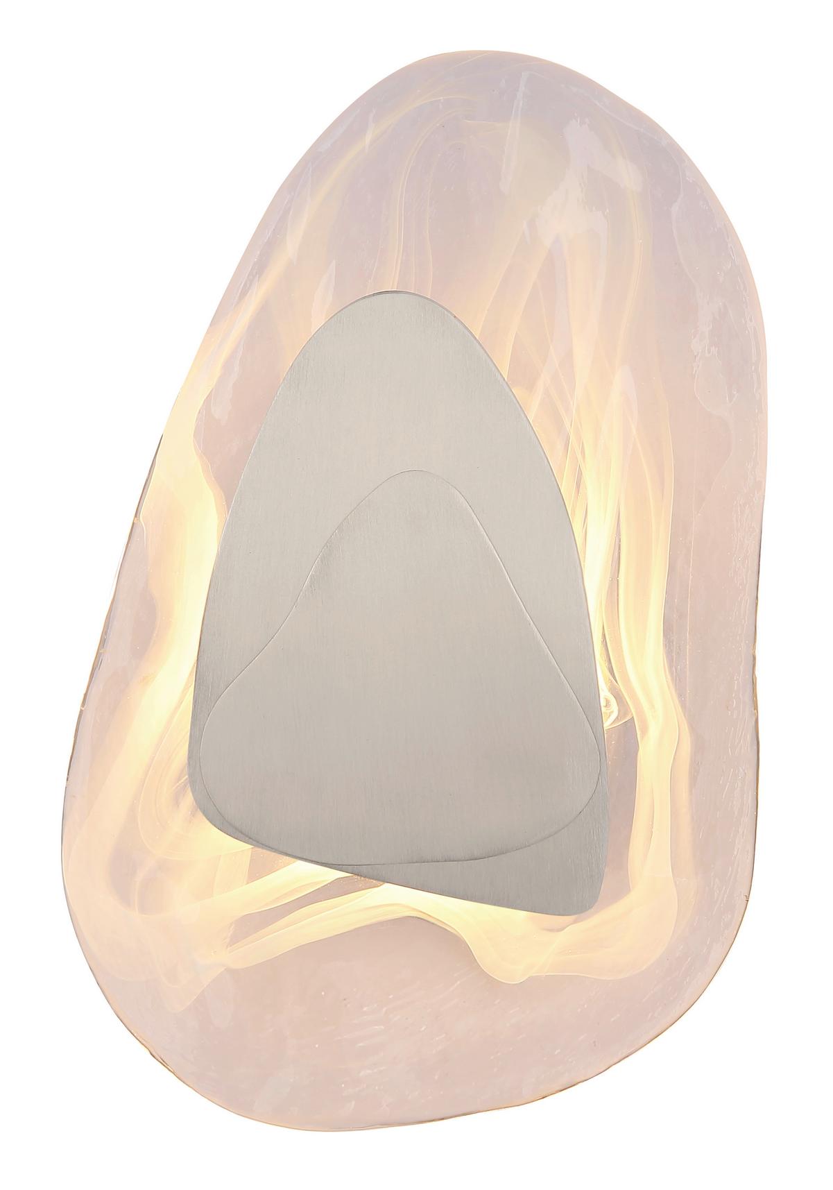 LED-WANDLEUCHTE 78411N DORSEY - Klar/Weiss, Design, Glas/Metall (20,3/31,5cm) - Globo