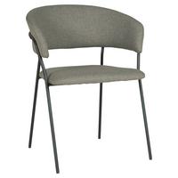 Armlehnstuhl Alice Grün - Schwarz/Grün, MODERN, Holz/Textil (53/80/59cm) - Mömax