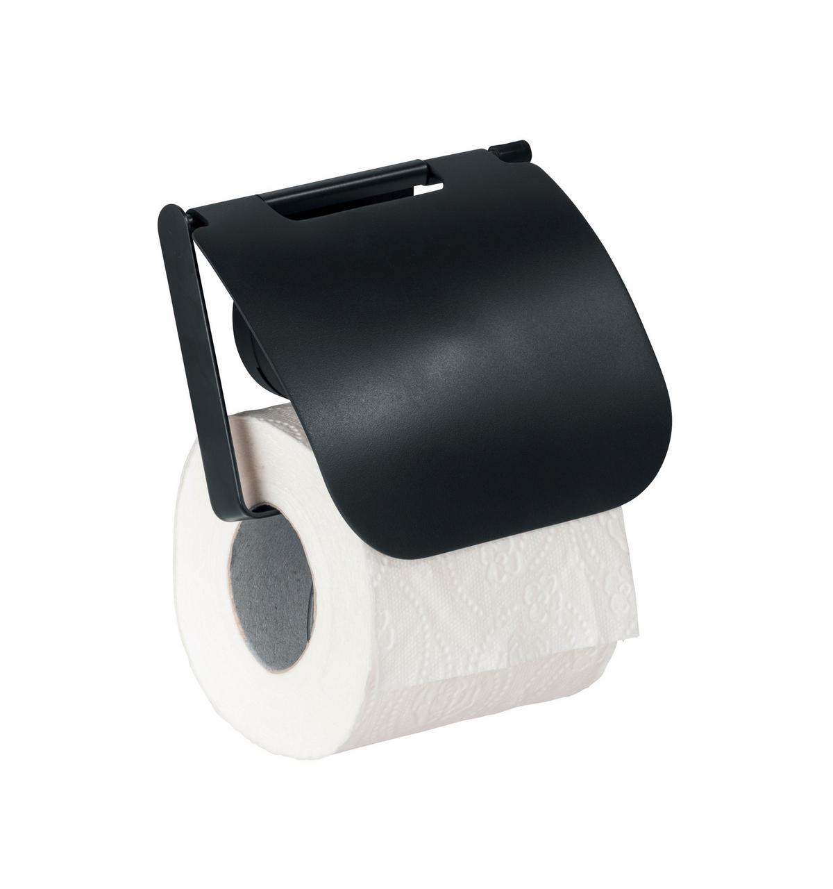 Suport hârtia igienică Pavia - negru, Modern, metal (13/12/3cm) - Wenko