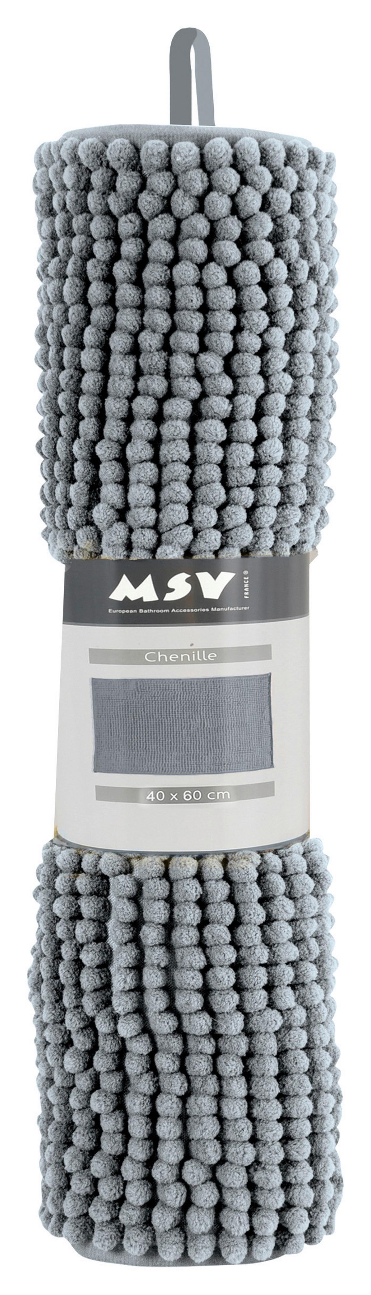 Badteppich 144513 Chenille - Grau, Konventionell, Textil (50/80cm) - Spirella