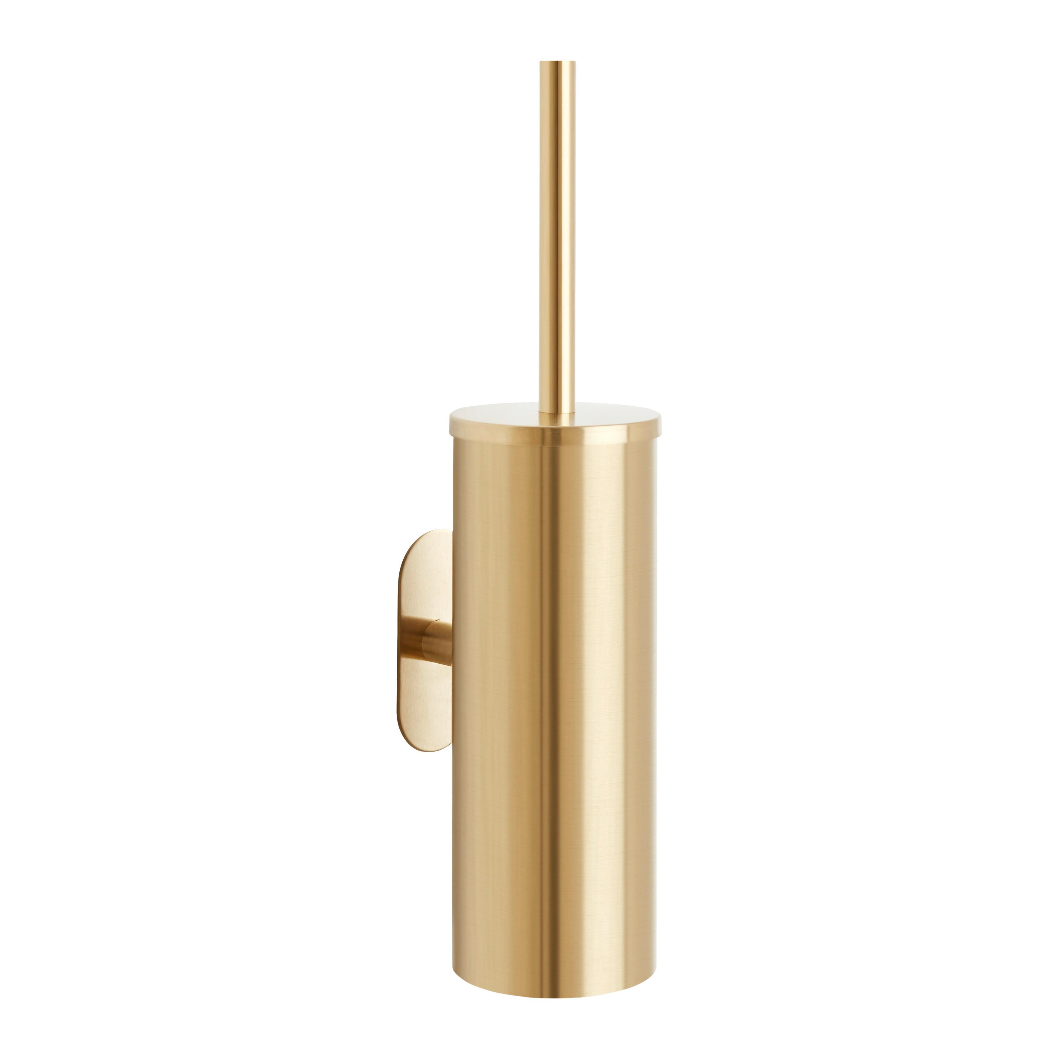 WC-Bürstengarnitur in Goldfarben - Goldfarben, LIFESTYLE, Kunststoff/Metall (9/39,5/12,5cm) - Mömax