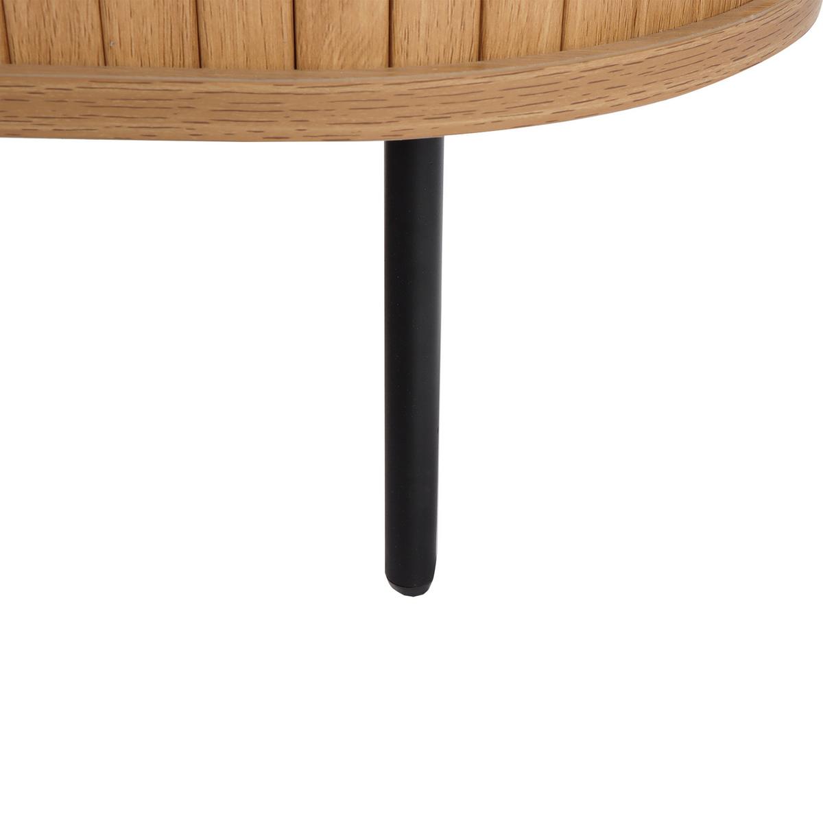 KOMODA NISKA GINI - kolor dębowy/czarny, Design, materiał drewnopochodny/metal (120/55/40cm) - Xora