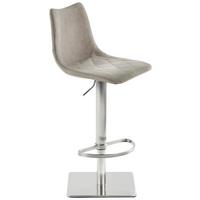 Tresenstuhl "My Tobi", grau - Edelstahlfarben/Grau, KONVENTIONELL, Holz/Textil (43/85-110/50cm) - Livetastic