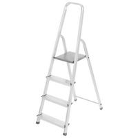 Háztartási Létra Drald-4 - ezüstszínű, fém (145/43/75cm)