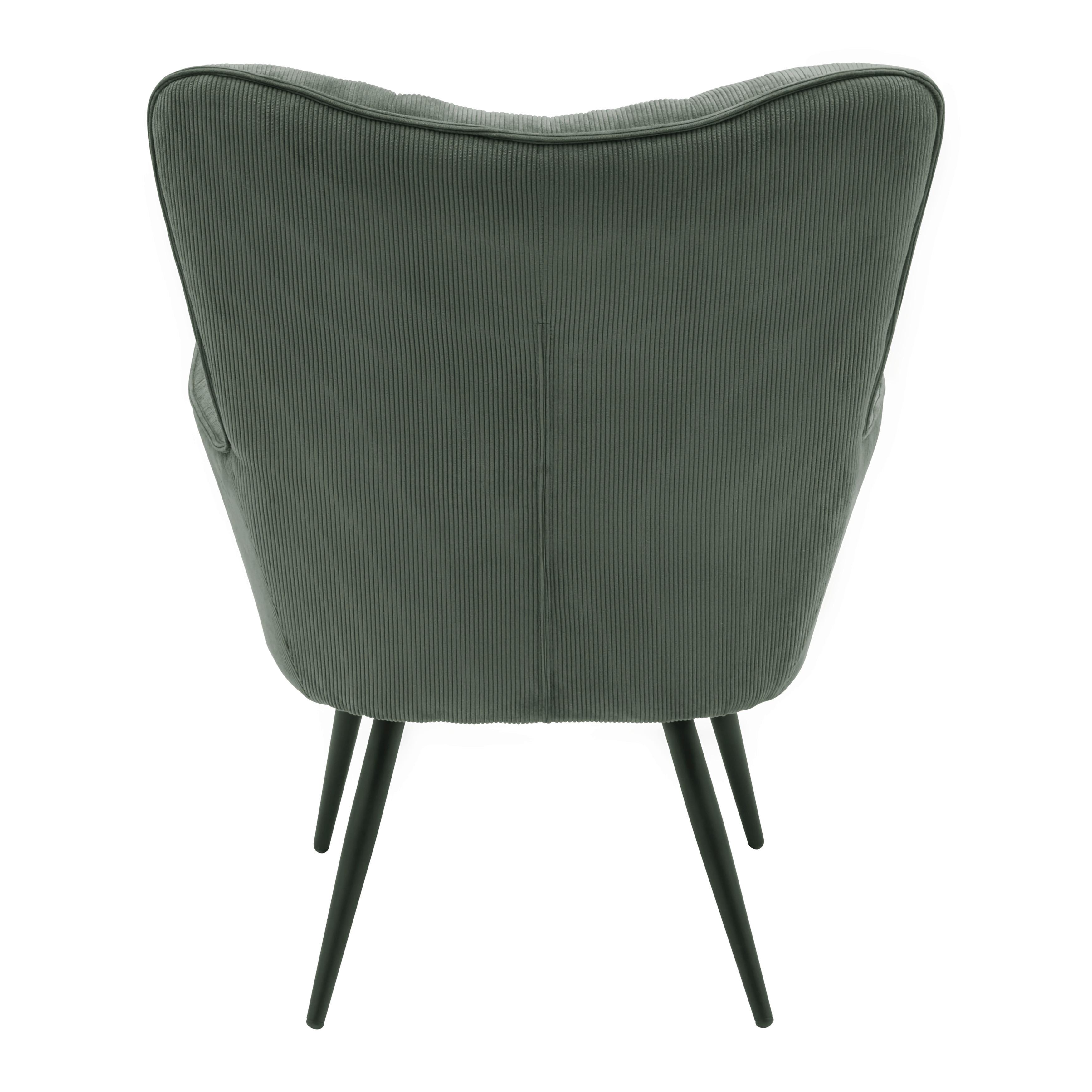 Sessel Alex Grün - grön/svart, Modern, metall/textil (68/100/78cm) - Based