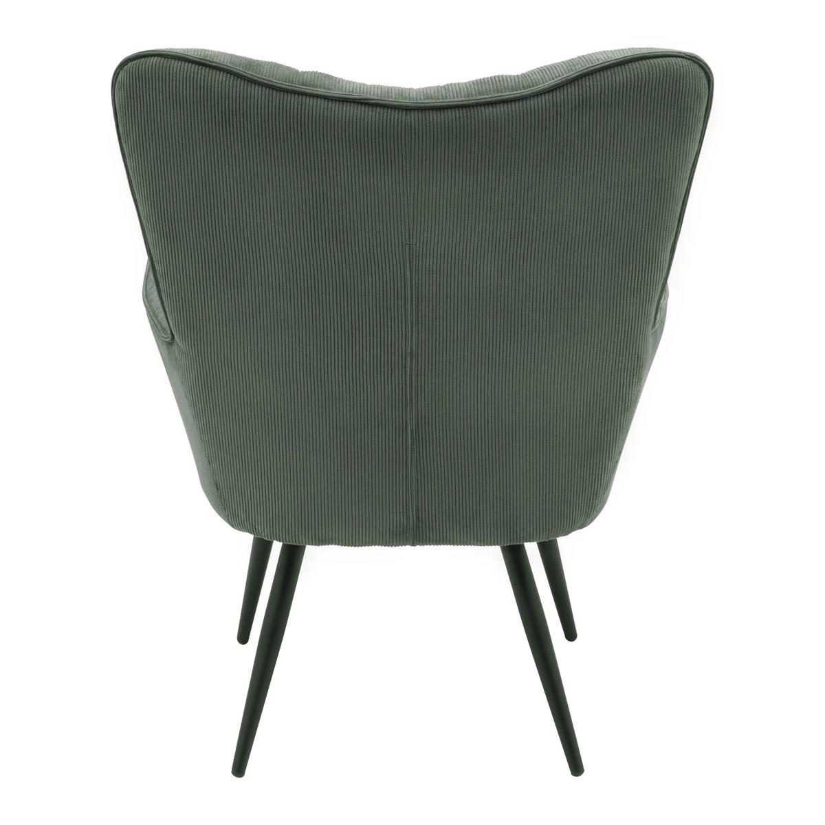 Sessel Alex Grün - Schwarz/Grün, MODERN, Textil/Metall (68/100/78cm) - Based