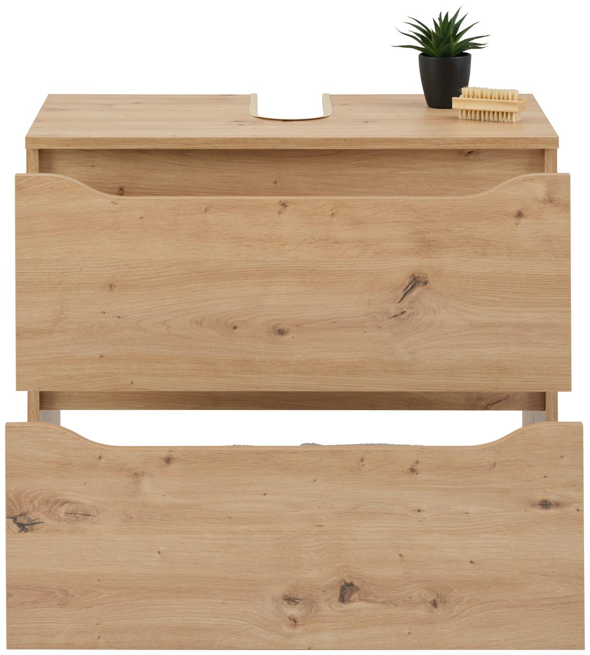 Bază pentru lavoar Giga - culoare lemn stejar/stejar Artisan, Modern, material pe bază de lemn (70/60/40cm)